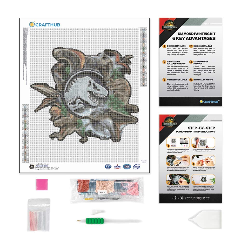 Jurassic Icons - Diamond Painting Kit