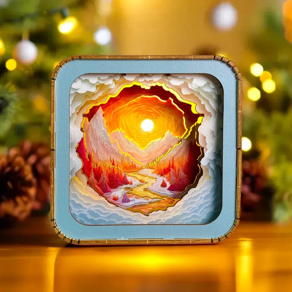 Snowy Forest - 3D Puzzle Night Lamp