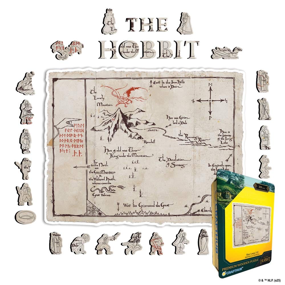 Thrór's Map - Wooden Jigsaw Puzzle
