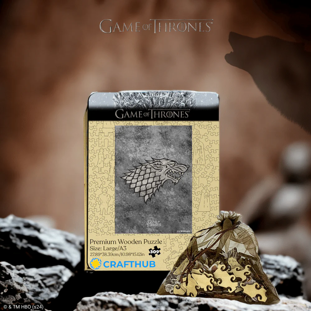 House Stark of Winterfell - Wooden Jigsaw Puzzle