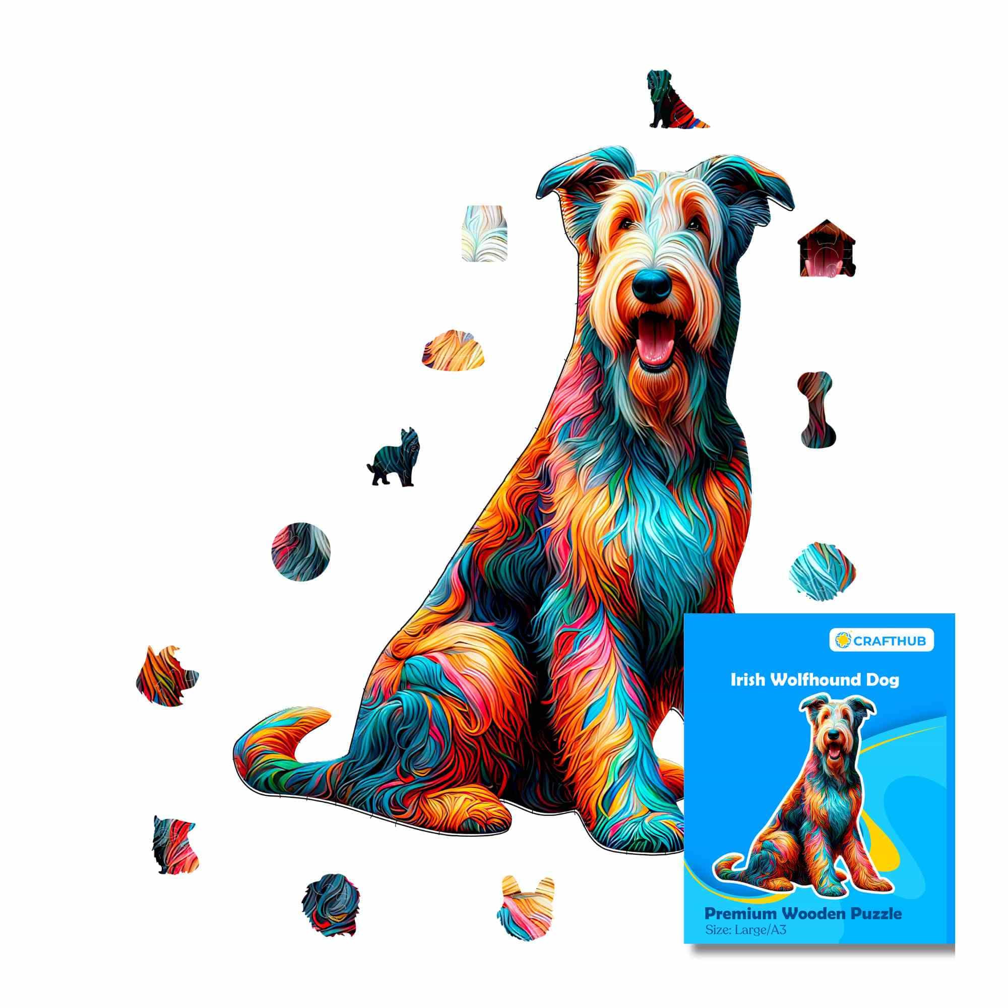 Irish Wolfhound Dog - Jigsaw Puzzle
