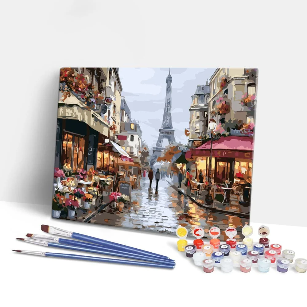 Rainy Day in Paris - Paint By Numbers Kit