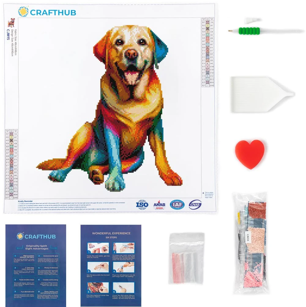 Yellow Labrador Dog - Diamond Painting Kit