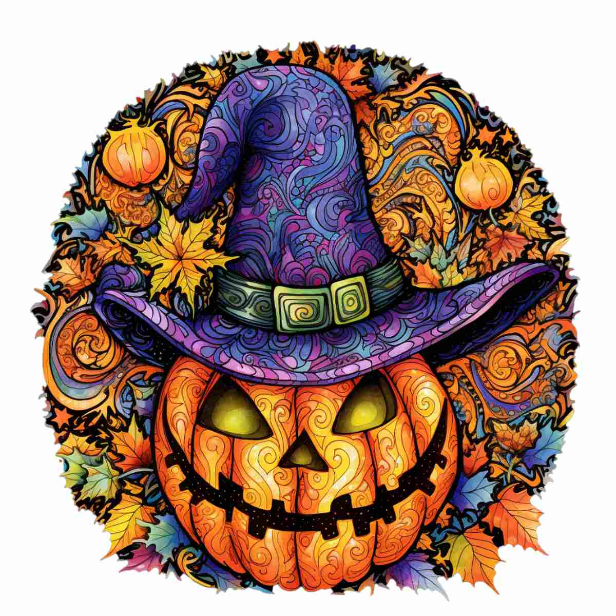 Witch's Brew Pumpkin Halloween - Jigsaw Puzzle