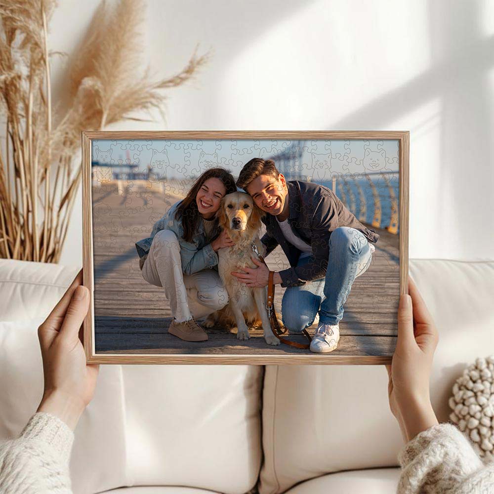 Personalized Wooden Jigsaw Puzzle – Dog Whimsies
