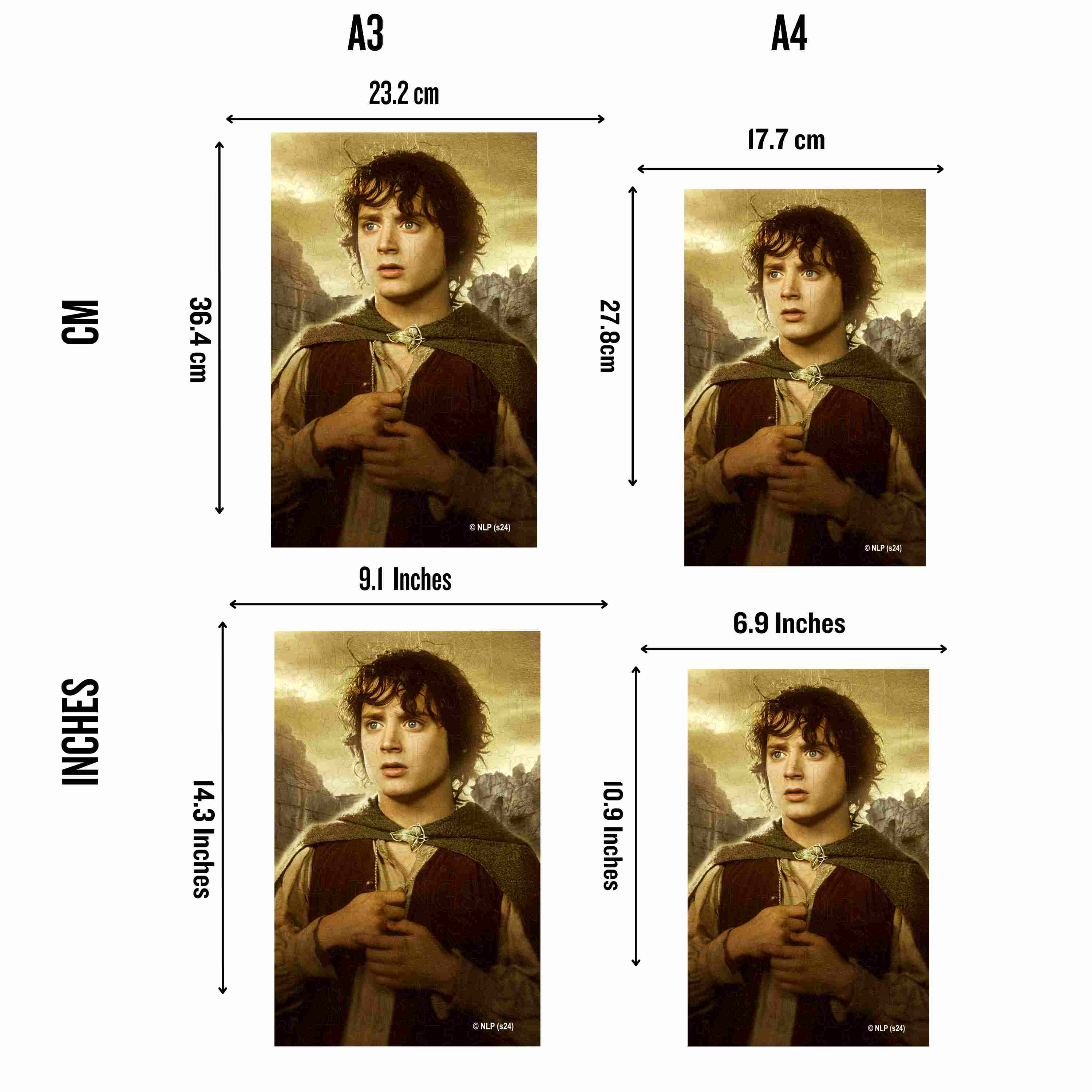 Frodo Baggins and The Two Towers - Wooden Jigsaw Puzzle