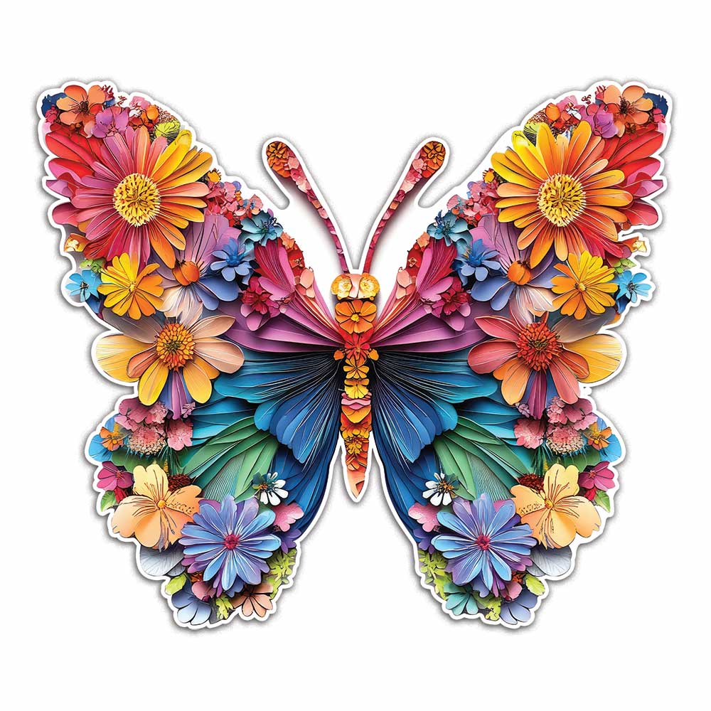 Floral Butterfly - Jigsaw Puzzle