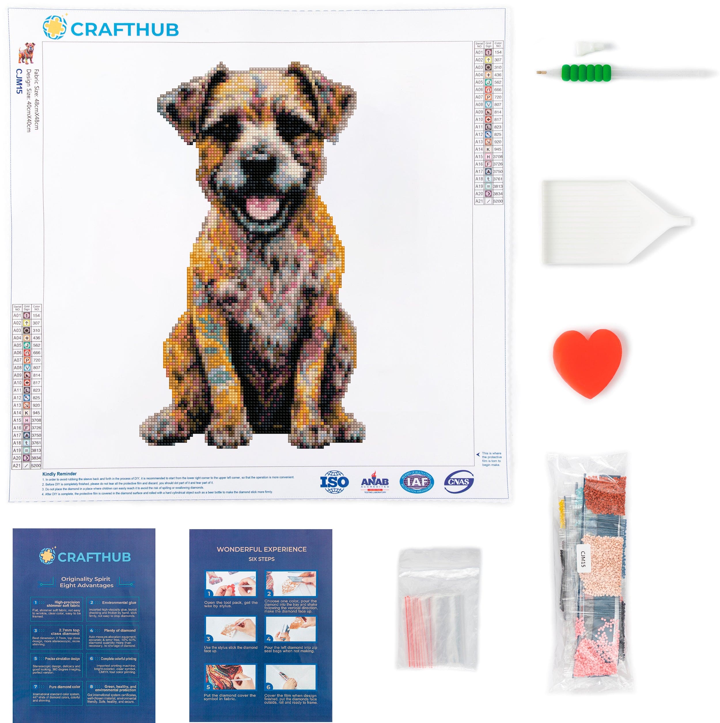 Border Terrier Dog - Diamond Painting Kit