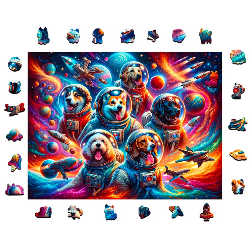 Astronaut Dogs  - Jigsaw Puzzle