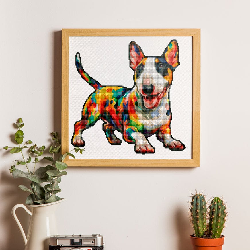 English Bull Terrier Dog - Diamond Painting Kit