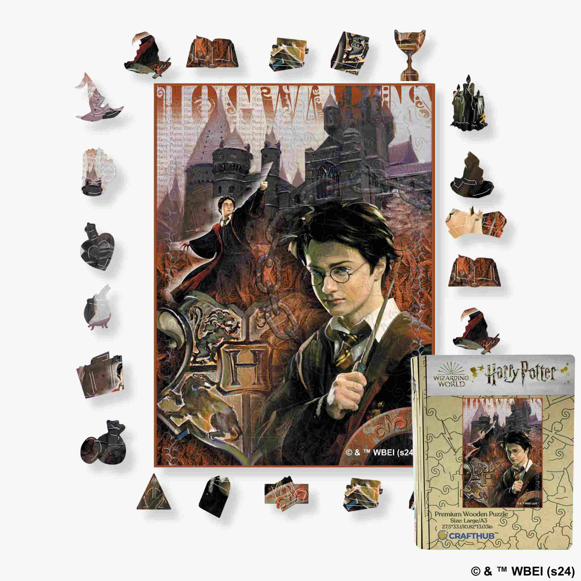 Harry and the Hogwarts Castle Wooden Jigsaw Puzzle