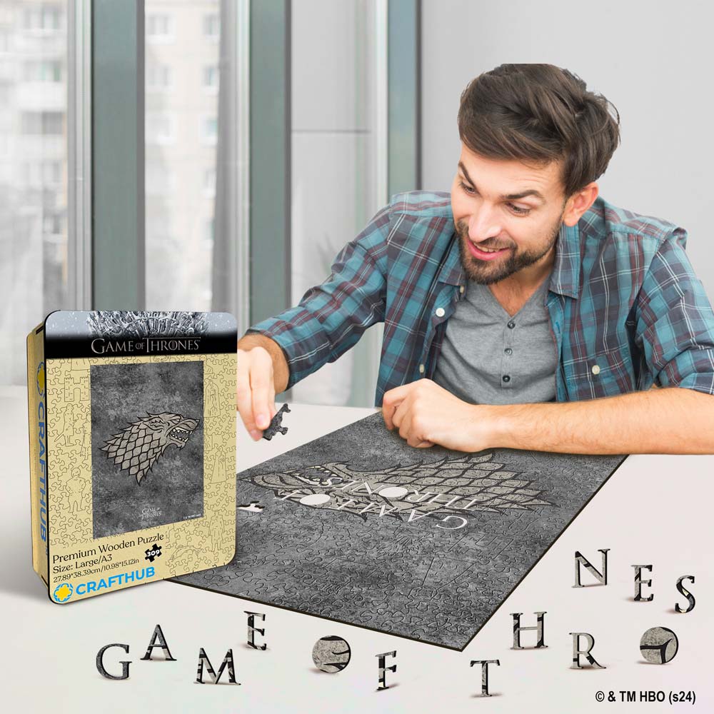 House Stark of Winterfell - Wooden Jigsaw Puzzle