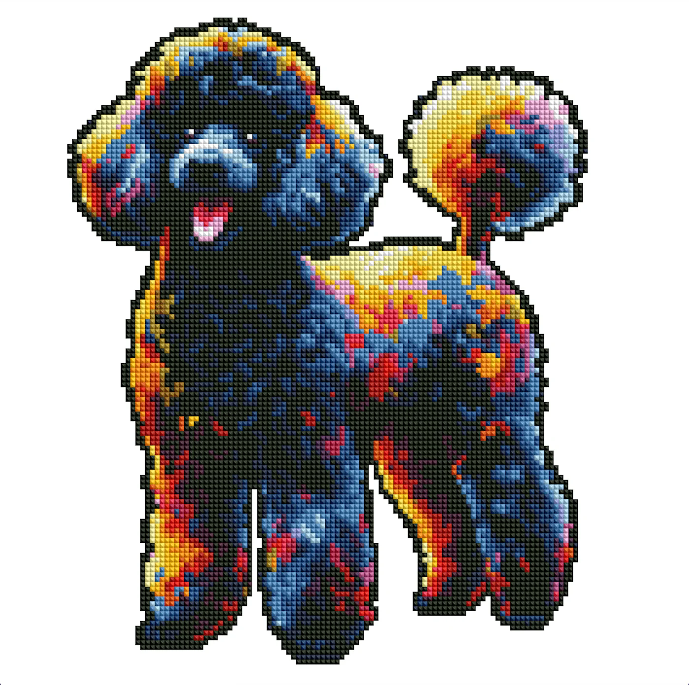 Black Poodle Dog - Diamond Painting Kit