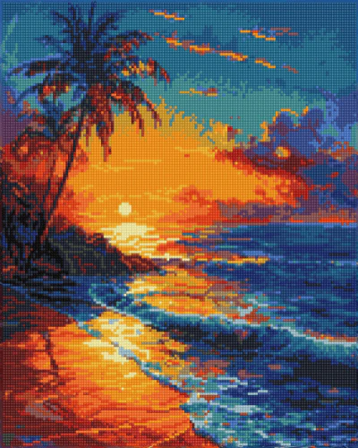 Sunset Beach - Diamond Painting Kit