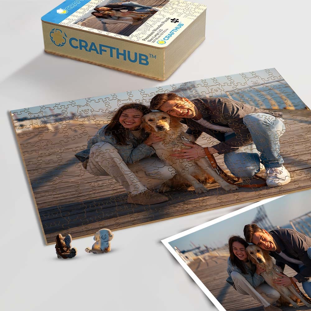 Personalized Wooden Jigsaw Puzzle – Dog Whimsies