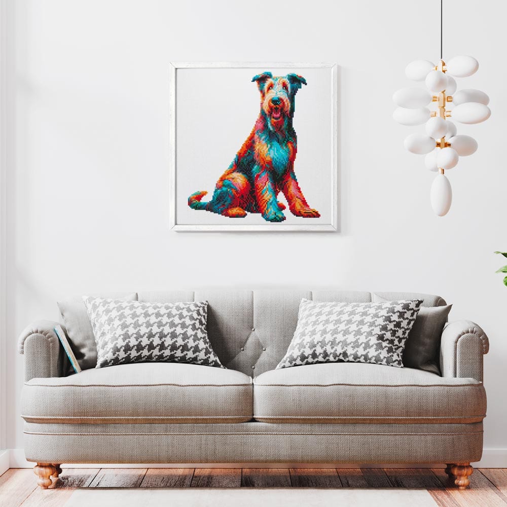 Irish Wolfhound Dog - Diamond Painting Kit