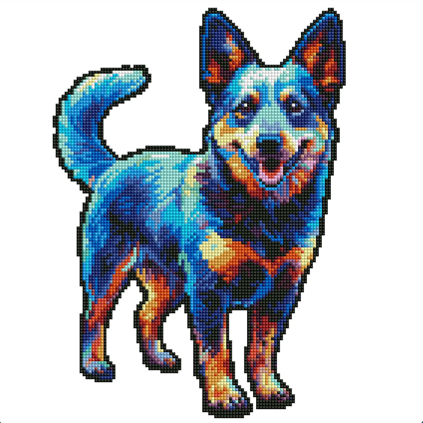Blue Heeler Dog - Diamond Painting Kit