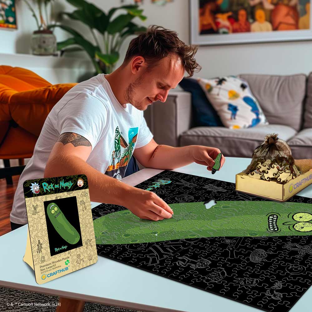 Rick and Morty Pickle Madness - Wooden Jigsaw Puzzle