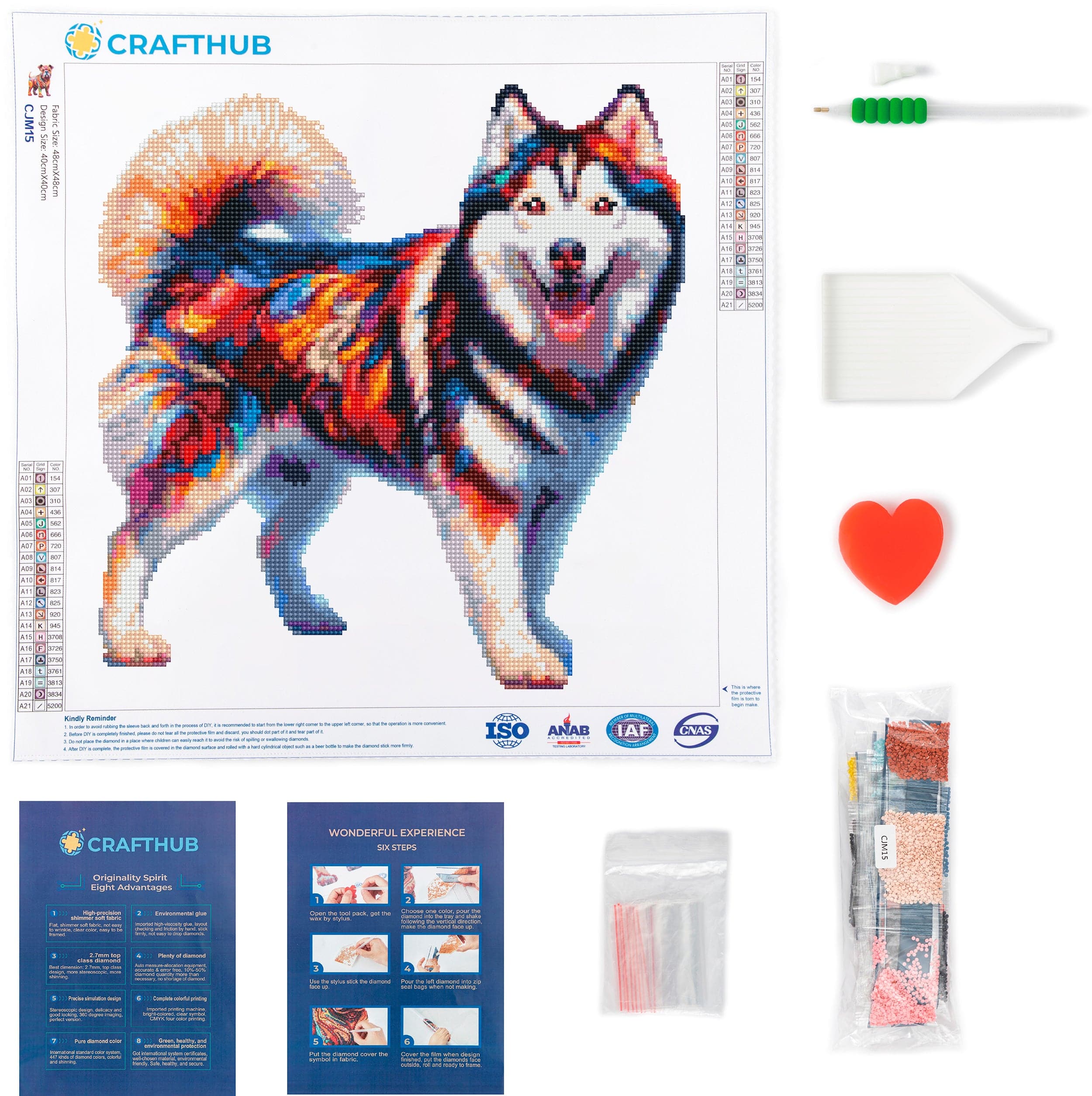Husky Dog - Diamond Painting Kit