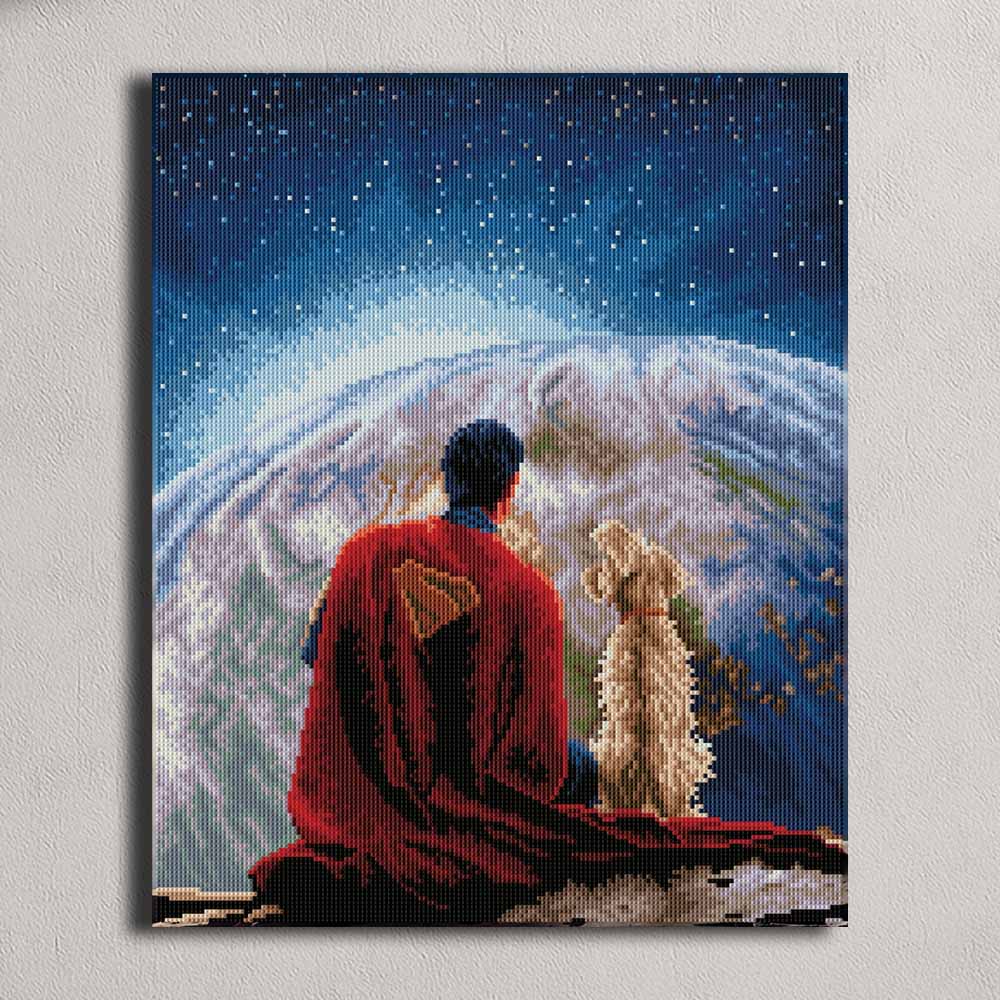 Superman & Krypto - Diamond Painting Kit