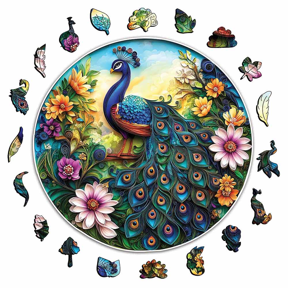 Blossom Peacock - Jigsaw Puzzle