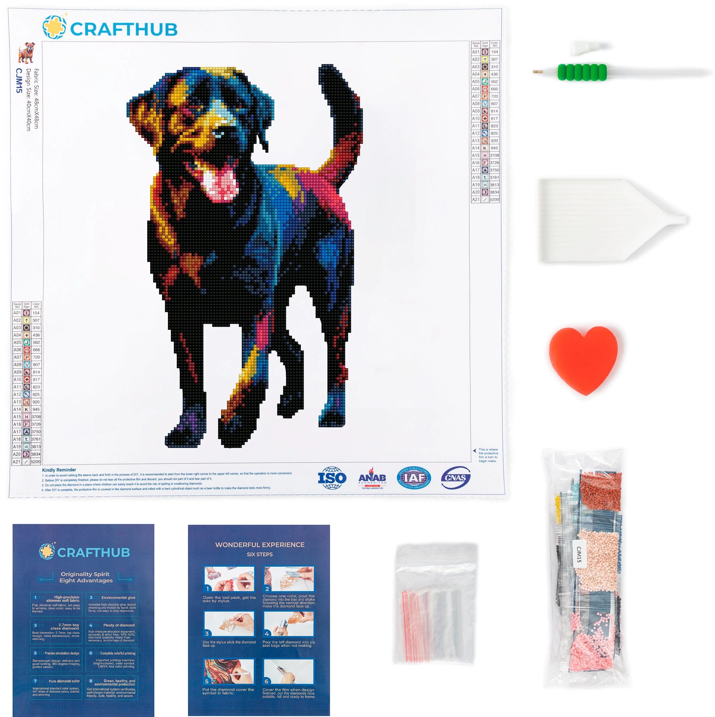 Chocolate Labrador Retriever Dog - Diamond Painting Kit