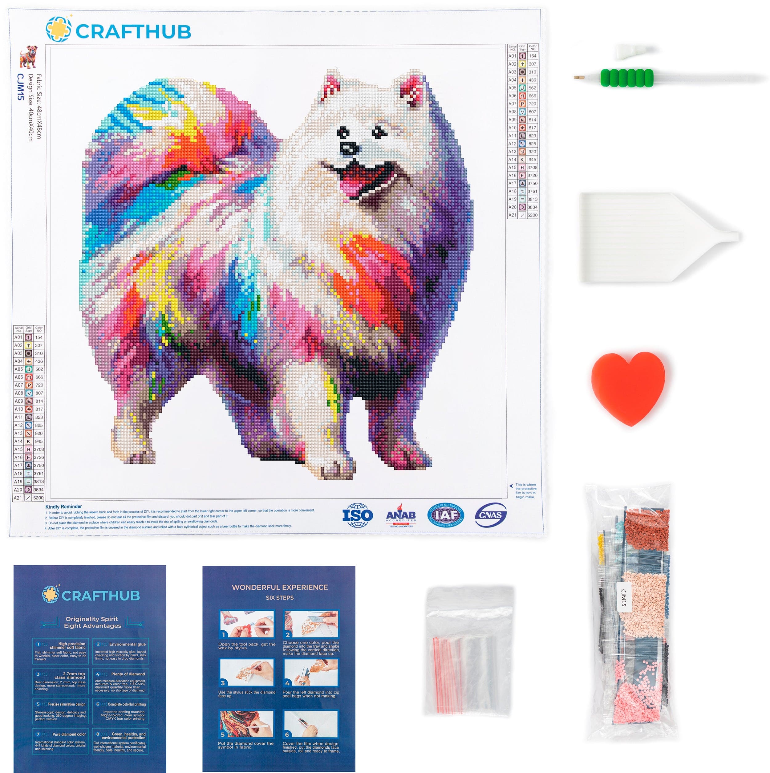 Samoyed Dog - Diamond Painting Kit