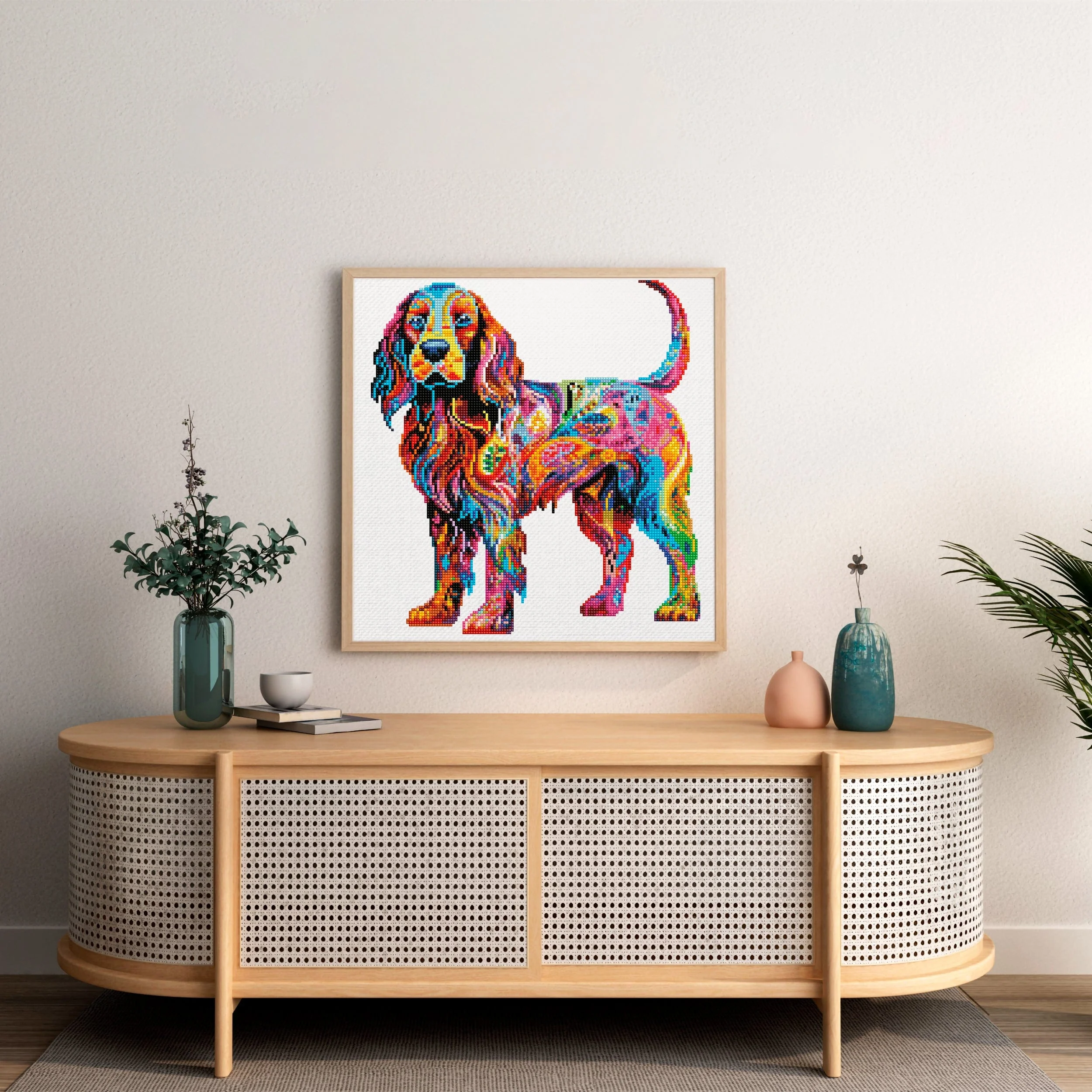 English Springer Spaniel Dog / Sprocker - Diamond Painting Kit