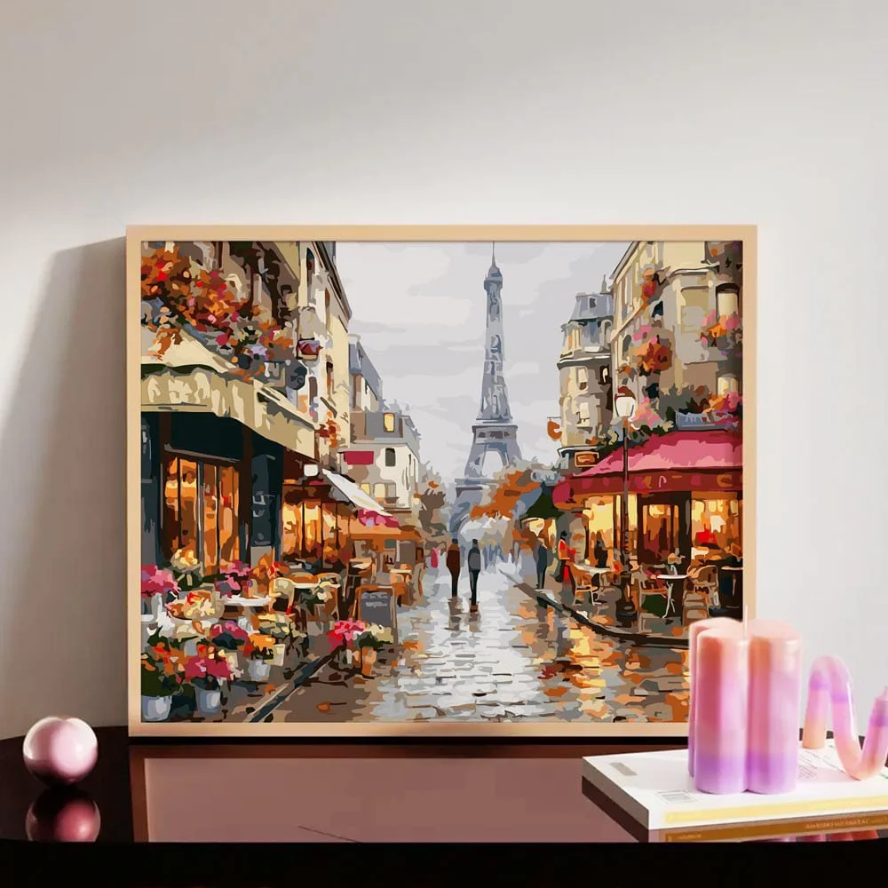 Rainy Day in Paris - Paint By Numbers Kit