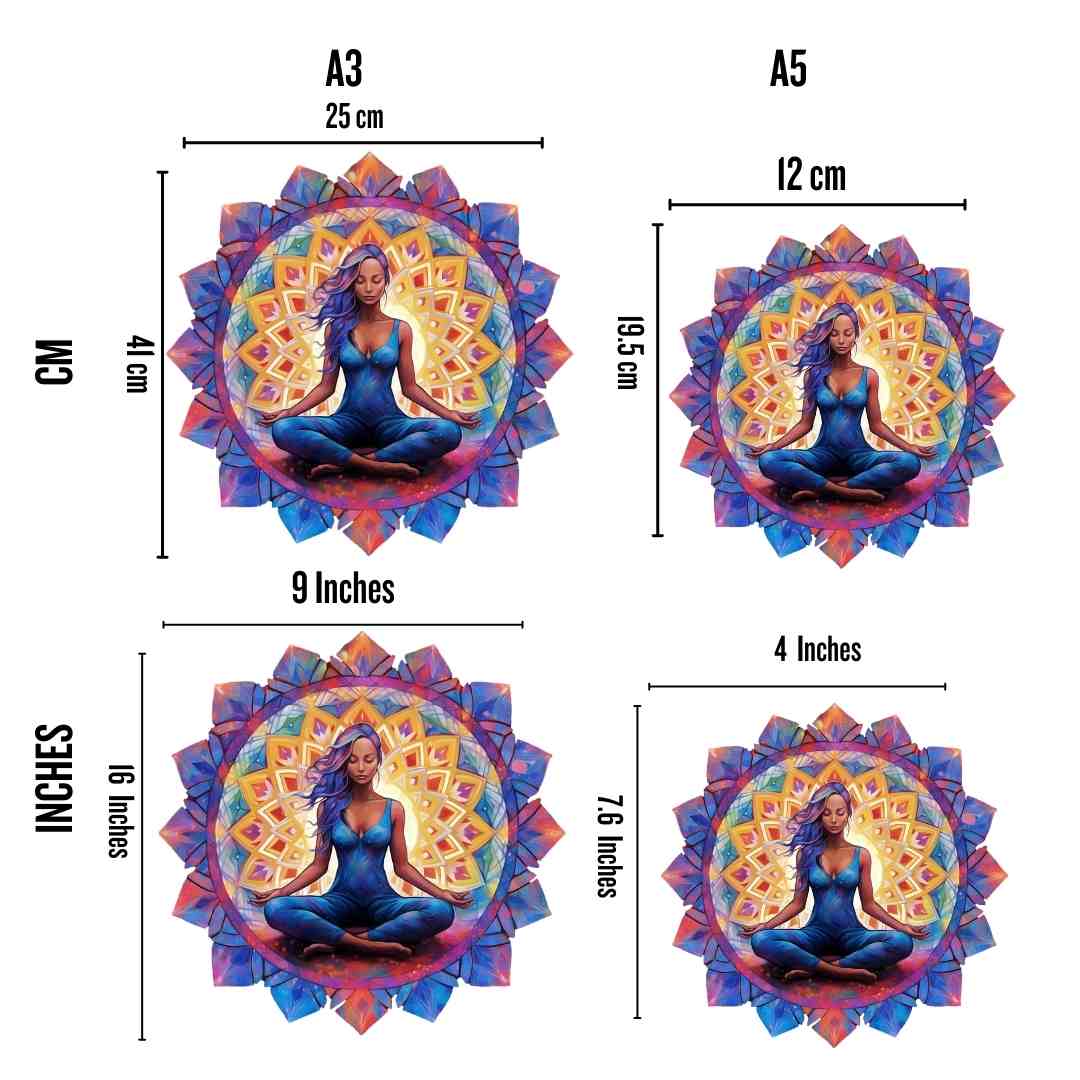 Mandala Meditating Woman - Jigsaw Puzzle
