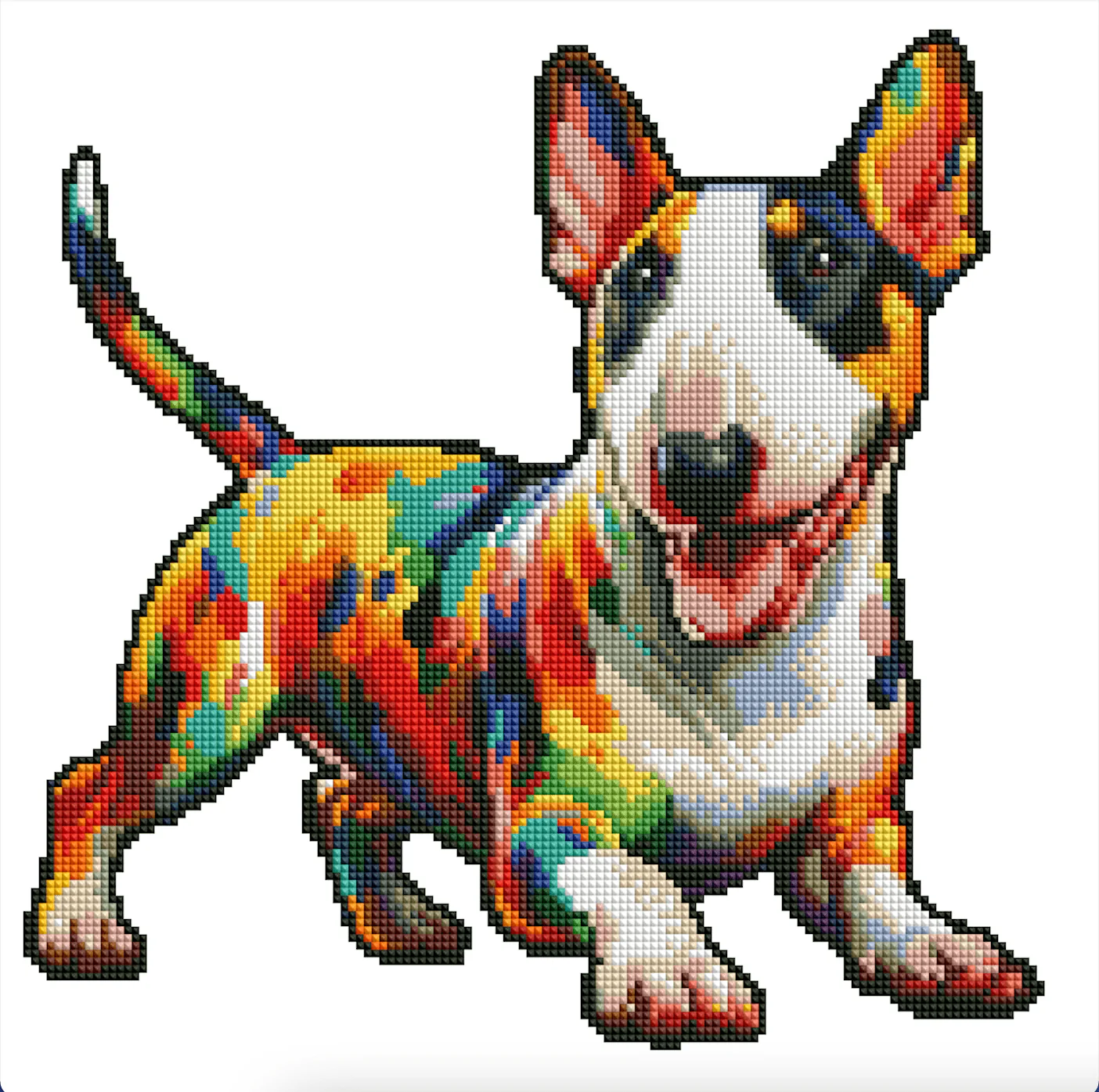 English Bull Terrier Dog - Diamond Painting Kit