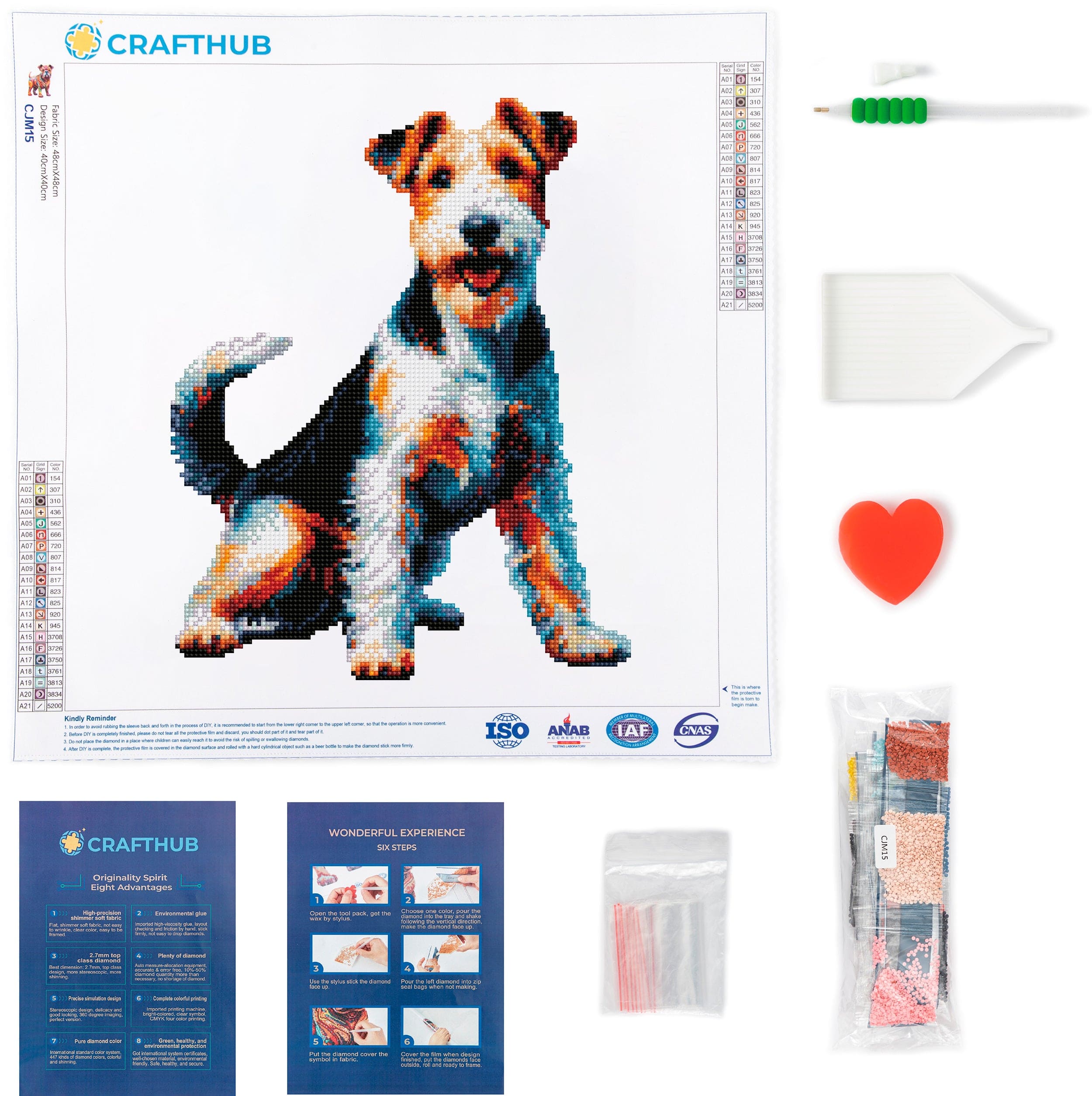 Fox Terrier Dog - Diamond Painting Kit