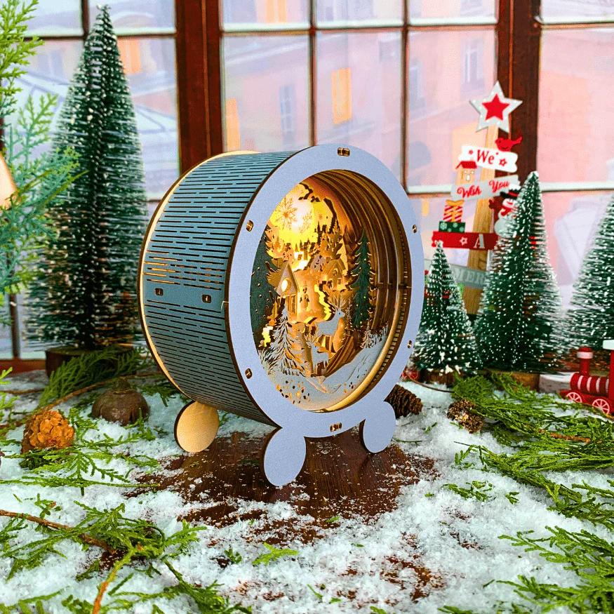 Snowy Christmas - 3D Puzzle Night Lamp