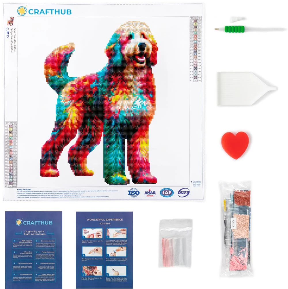 Bernedoodle Dog - Diamond Painting Kit