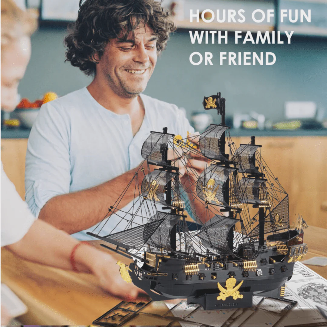 Black Pearl Pirate Ship 3D Metal Puzzle