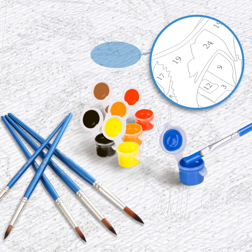 Castle in Moonlight - Paint By Numbers Kit
