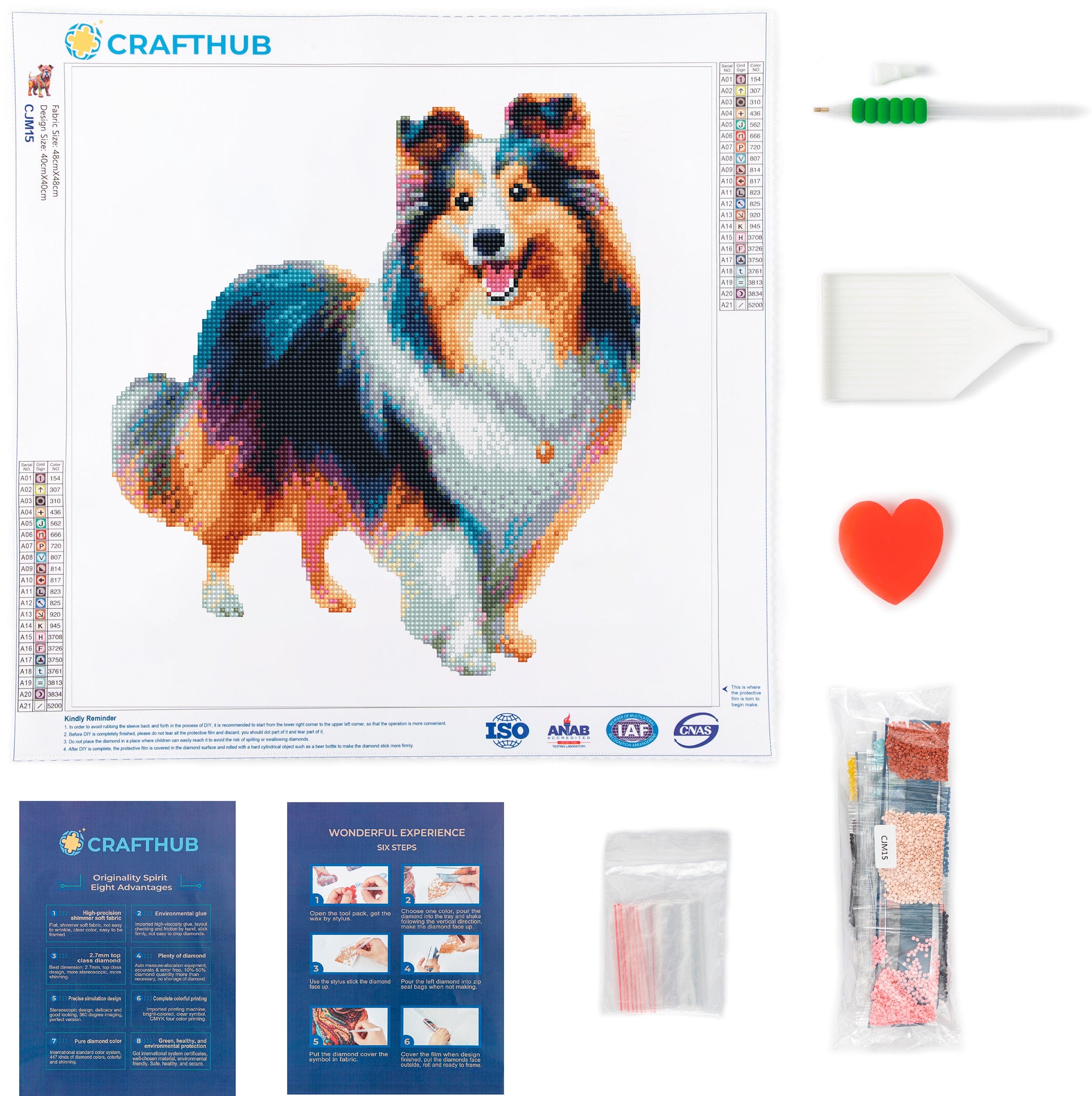 Shetland Sheepdog / Sheltie Dog - Diamond Painting Kit