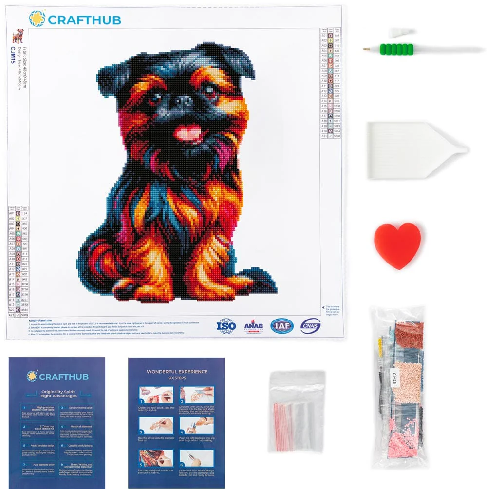 Brussels Griffon Dog - Diamond Painting Kit