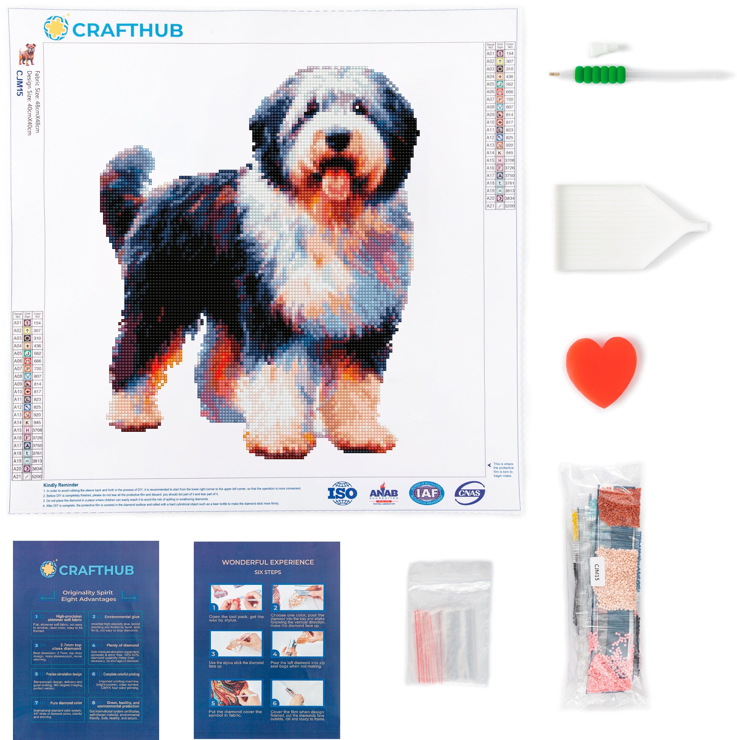 Old English Sheep Dog - Diamond Painting Kit