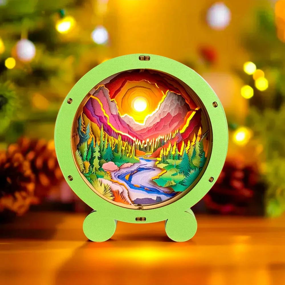 Forest Sunset - 3D Puzzle Night Lamp