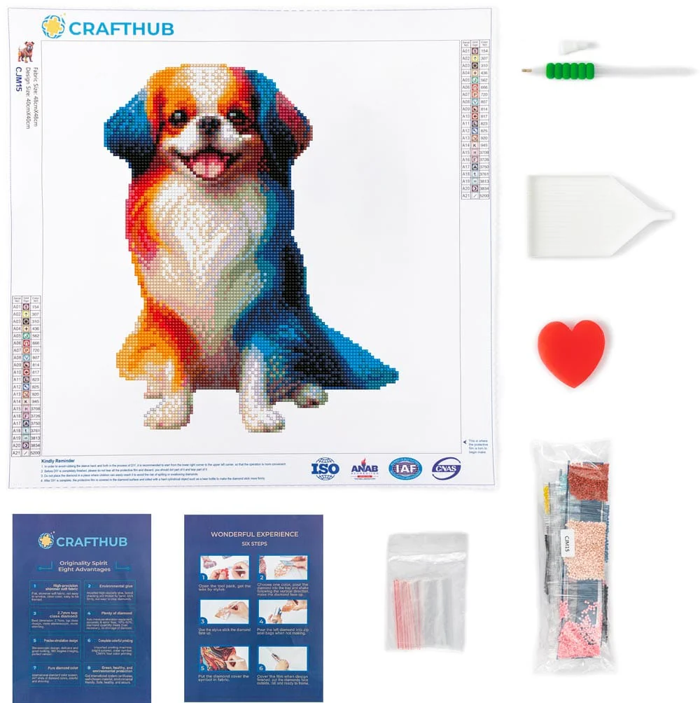 Japanese Chin Dog - Diamond Painting Kit