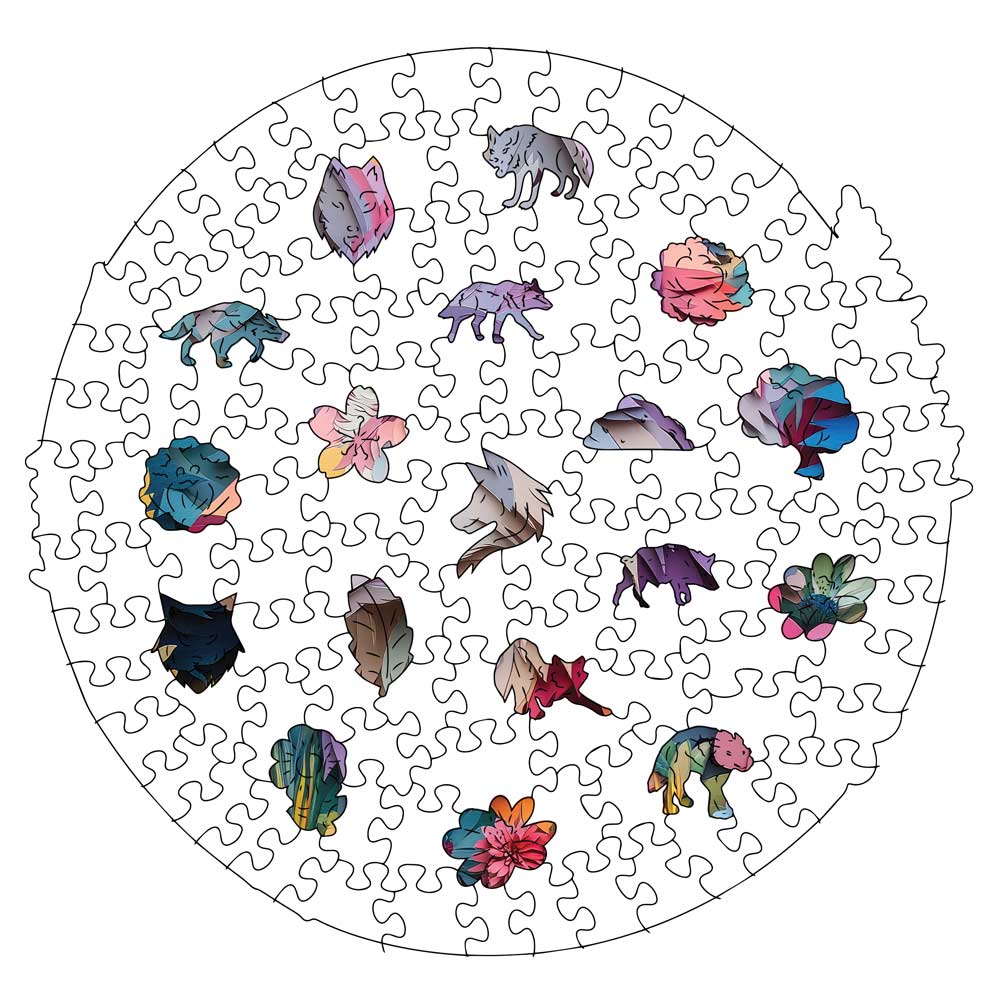 Blooming Wolf - Jigsaw Puzzle