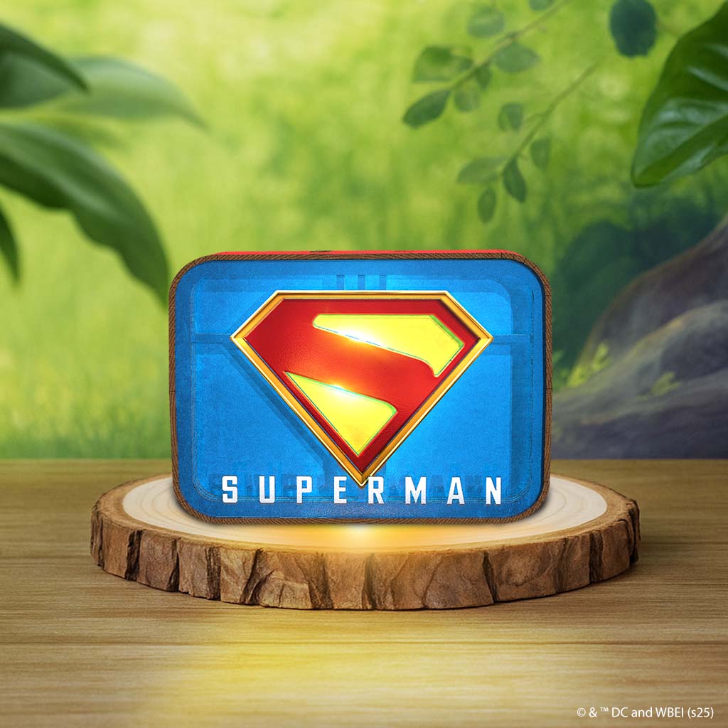 Superman Logo - 3D DIY Wooden Puzzle Night Lamp