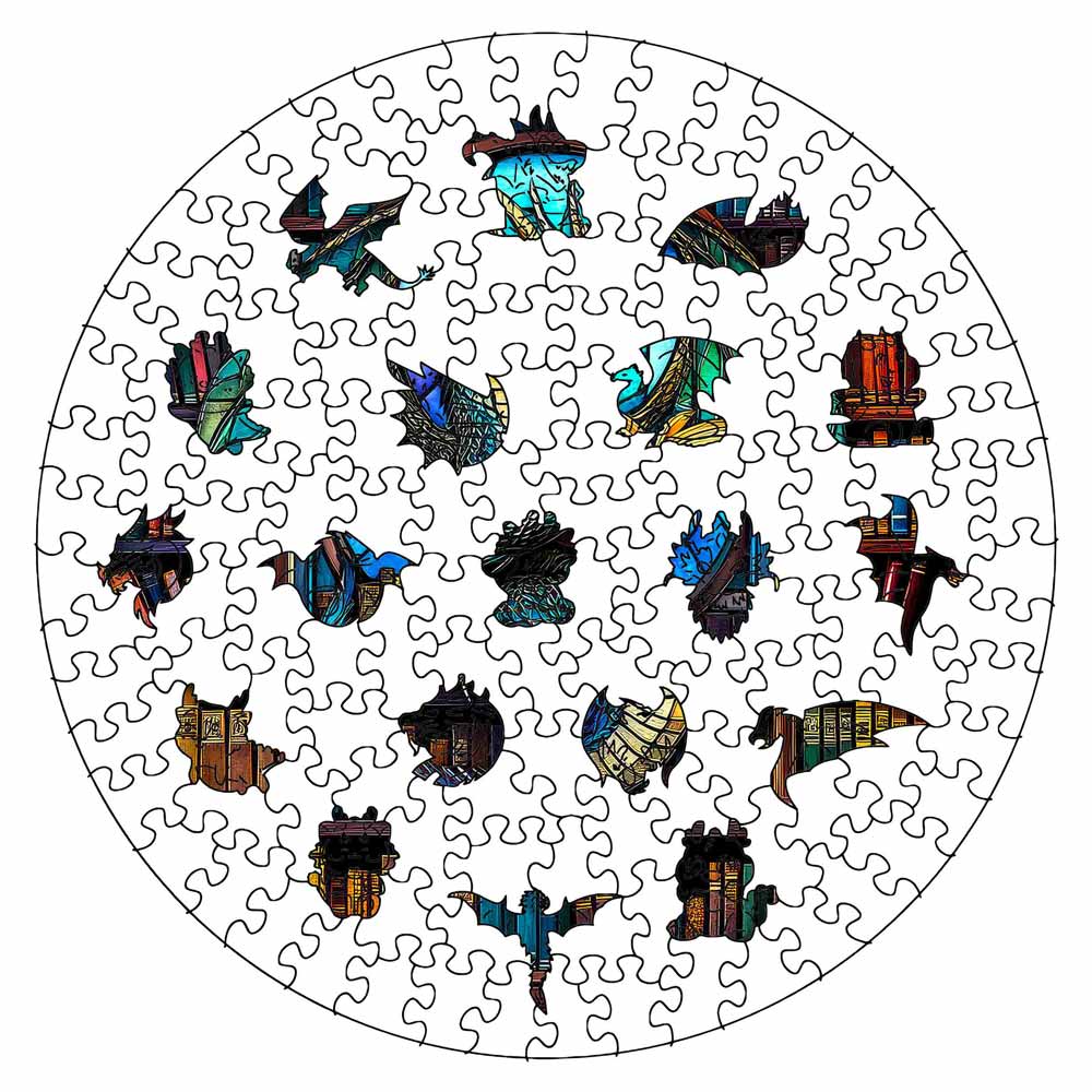 Stained Glass Dragon - Jigsaw Puzzle