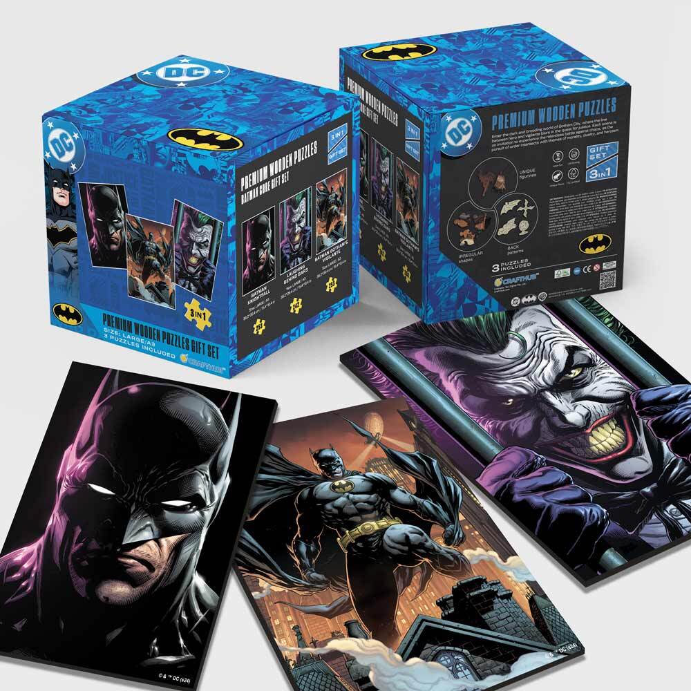 3-Pack BATMAN AND THE JOKER™ - Wooden Jigsaw Puzzle Gift Set + Extra $30 Off