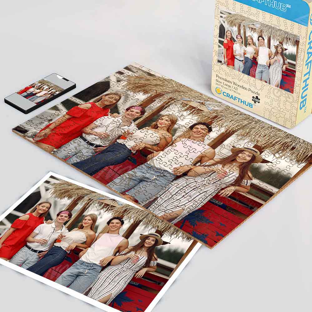 Personalized Wooden Jigsaw Puzzle – Friends Whimsies