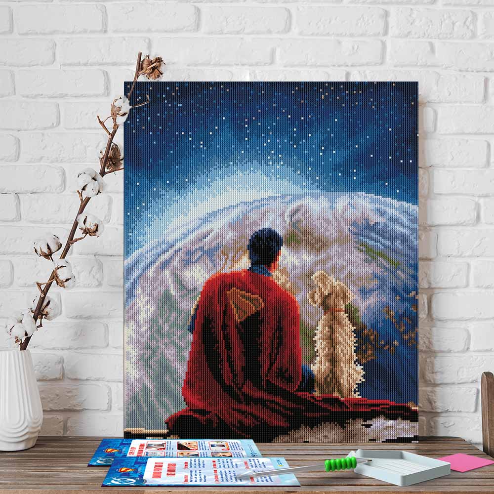 Superman & Krypto - Diamond Painting Kit