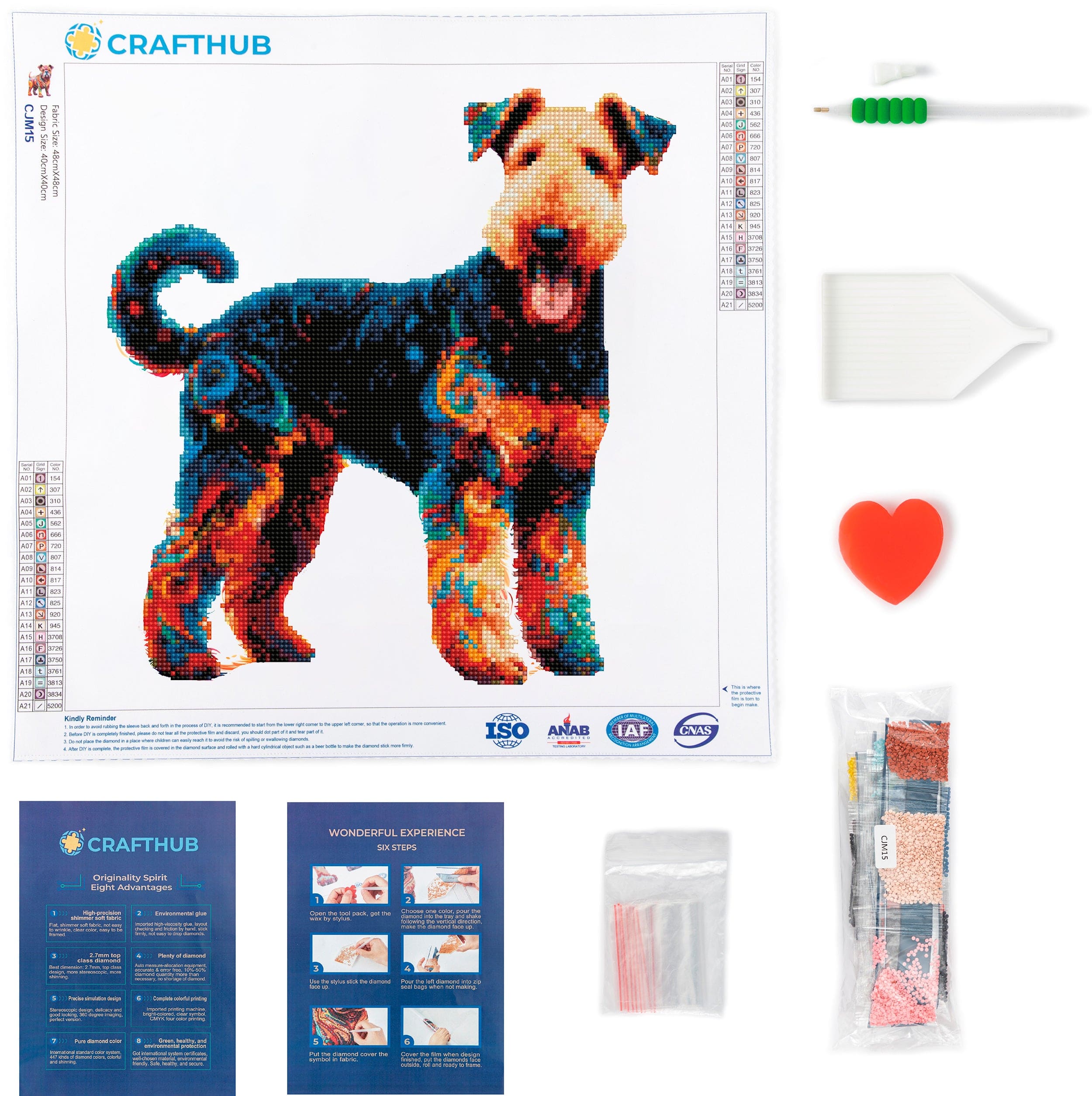 Airedale Terrier Dog - Diamond Painting Kit