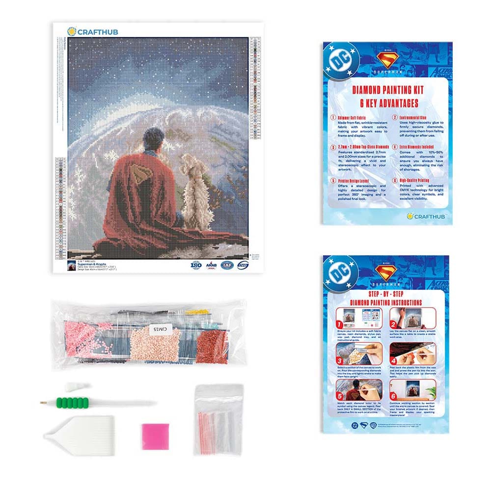 Superman & Krypto - Diamond Painting Kit