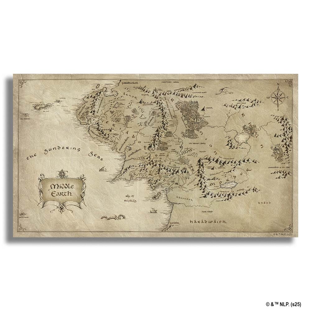 The Great Map of Middle-earth - Wooden Jigsaw Puzzle